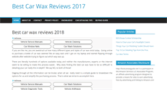 Desktop Screenshot of bestcarwaxguide.net