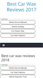 Mobile Screenshot of bestcarwaxguide.net