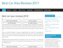 Tablet Screenshot of bestcarwaxguide.net
